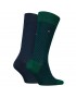 TOMMY HILFIGER 701229838-002  Ανδρικές Κάλτσες TH MEN SOCK 2pcs IRREGULAR HERRINGBONE, DARK GREEN